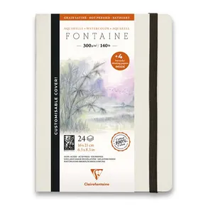 Akvarelové album Clairefontaine Fontaine Hot Pressed 21 x 16 cm, 24 listů, 300 g
